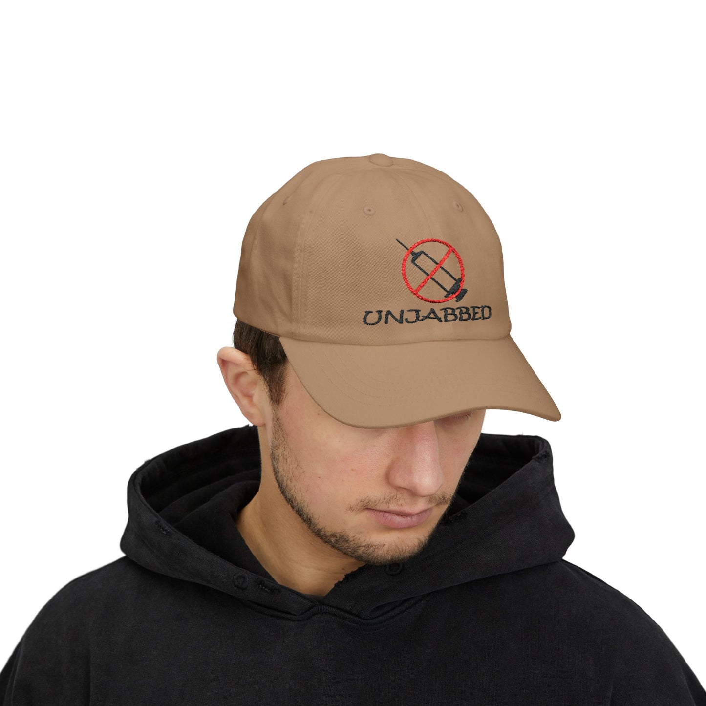 UNJABBED Embroidered Black/Red on Classic Cap